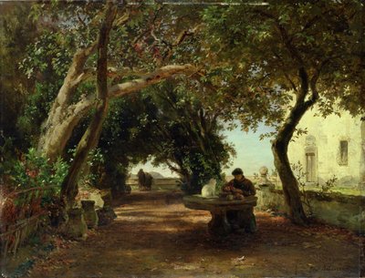 Italiaanse kloosters door Andreas Achenbach